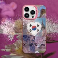 South Korea SEOUL Travel Phone Case For iPhone 17,16,15,14,13,12,11,Mini,Pro,E,MAX Pink Candy Matte Shockproof Cover iPhone13promax white