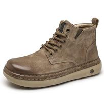 Men's Retro High-Top Martin Boots - Plus Velvet, Versatile, Casual Sports & Workwear for Autumn/Winter 39 gray