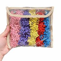30Pcs Dopamine Colored Star Hair Clips Glossy Finish Colorful Drip Paint Hair Clips Star Shape Glitter Hair Accessories pink