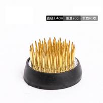 Japanese Ikebana Kenzan Flower Pot Base Holder Brass Needle Frog Pin Floral Metal Flower Decor Fixed Pins Flower Art Arrangement beige