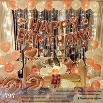 Happy 18th Birthday Balloon Decoration Set - Perfect for Influencer Party Backdrop & Celebrations black