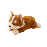 26/32cm Cute Corgi Plush Toy Stuffed Yellow Black Sitting Lying Cartoon Animal Doll Soft Plushie Companion Appeasing Gift 26cm brown