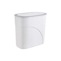 Odor-Free 11L Bathroom Trash Can Slim Narrow Gap Living Room Dustbin  Space Saving balta
