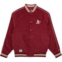 New Era Loose Fit Sports Team Corduroy Baseball Collar Buttoned Woven Casual Down Jacket Unisex jackets 14726754 XL brown