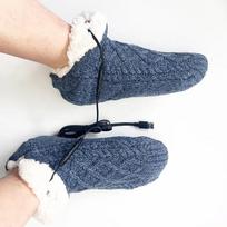 Fast Heating Winter Electric Warm Socks Thick  Plush Electric Heated Socks Soft Slipper Socks  Home