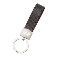VW Polo Golf 4 5 Valve Stems Caps 3D Metal/Leather Car Logo Key Chain Keyring Auto Interiors Accessories For Volkswagen VW Rline R Golf Passat Po db60 black
