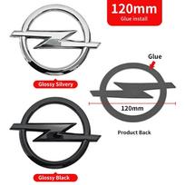 Car Logo Front Grill Emblem Badge Hood Trunk Rear Logo Badge Emblem Black Silver Tone Compatible with For Opel Car Accessories Cy7 Glossy Silver-1pcs gray