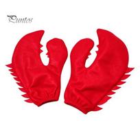 Halloween Cosplay Costume Props 1 Pair Funny Lobster Crab Claws Gloves, Novelty Adults Couples Fun Interactive Toys Claw for Costume, Carnival 1 Pair red