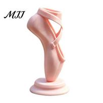 Cute Ballet Shoe Stationery Storage 3D Printed Pen Holder, Decorative Desktop Organizer for Aesthetic Desk Decor Art Supplies, Creative Makeup rožinė