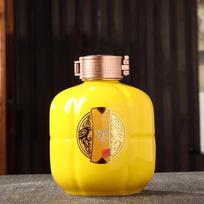 Sealed Ceramic Wine Storage Jar & Decanter, 1-5 Jin Capacity, for Home Winemaking yellow