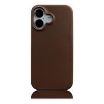 Originalus Nappa odos IPhone dėklas Pusiau uždengiamas Verslo stiliaus 16 Pro Max 15 14 13 12 serijoms iPhone 12 tamsiai ruda spalva