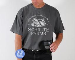 Schrute Farms T-Shirt US Office Dwight Michael Scott Funny L black