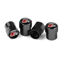 Aluminum Car Tire Valve Caps Auto Truck Motocycle Bike Tyre Wheel Stem Air Valve Dust Cover For Audi S RS A3 8P S3 A4 B8 B7 A6