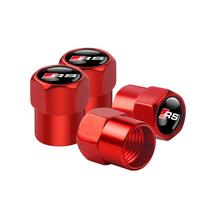 Aluminum Car Tire Valve Caps Auto Truck Motocycle Bike Tyre Wheel Stem Air Valve Dust Cover For Audi S RS A3 8P S3 A4 B8 B7 A6
