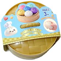 Giant Dumpling Squishy With Steamer Soft Tpr Dough Ball Stress Relief Creative Fidget Toy Gift