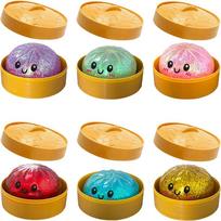 Giant Dumpling Squishy With Steamer Soft Tpr Dough Ball Stress Relief Creative Fidget Toy Gift