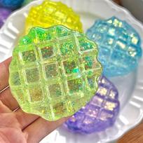 Squishy Waffle Cake Maltose Fidget Toy Soft Bread Maltose Anti Stress Toy Relieve Anxiety Decompressions Vent Squeeze Toy