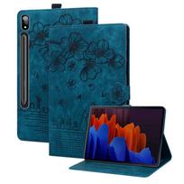Galaxy Tab S11 Ultra 14.6 Inch Flip Cover With Cherry Blossom Cat Embossing TPU Case Stand Function TAB S11 Ultra 14.6 2025