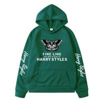 Harry Styles Peripheral Print Fashion Loose Long-Sleeved Pullover Autumn Men'S And Women'S Hooded Sweater XL black