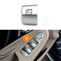 Automobilio lango pakėlimo jungiklio mygtuko dangtelio pakeitimas Mercedes Benz C E GLC S klasėms W205 W253 W213 W293 W222 gray