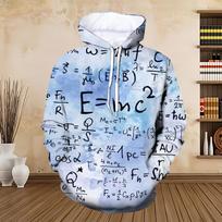 New Science Formula Math 3D Print Hoodies Men Long Sleeves Tops Students Pullover Cartoon Hoodie Streetwear Autumn Sweatshirts 6XL gray