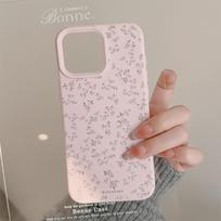 Silikoninis telefono dėklas su gėlių raštu iPhone 16 15 14 13 12 11 Pro Max Plus, atsparus smūgiams buferinis galinis dangtelis For iPhone 16 Plus&Silicon white
