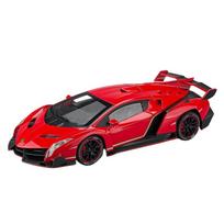 1/24 Scale Lamborghini Poison Veneno Car Alloy Car Diecast Metal Model Sound Light Pull Back Toy Collect Gift Box Ornaments Kids Toys raudona