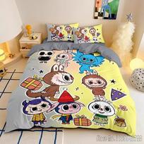 Mieli Dantukai Naujas Anime La-BuBu Rožinis Antklodės Užvalkalų Rinkinys HD Antklodės Užvalkalas Vaikų Lovos Patalynės Rinkinys Lovos Patalynė Miegamojo Dekoras Baby 120x150cm