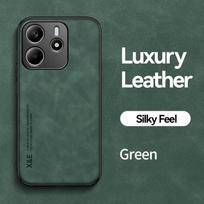 Leather Funda for Redmi Note 14 5G / Note 14 Pro Plus Case Ultra Thin Car Magnetic Protection Cover for Redmi Note 14 Pro Capa Redmi Note 14 Pro 4G gray