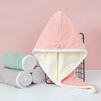 Hair Towel Microfiber Towel Quick-Drying Hair Dryer WD29DD5 pink white