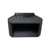 Double Food Dish Hermit Crab Tunnel Shelter Climbing Ramp Dual Food Bowl Hermit Crab House Textured Ramp Observation Window black