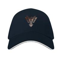 Phoenix Mythical Bird Rise From The Ashes Vintage Retro Copper Flame Design Baseball Cap New Hat Vintage Women Caps Unisex's gray