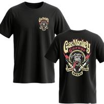 Amazing Gas Monkeys Garage Casual Cotton Short-sleev Essential Double-sided Gas Monkeys Garage S black
