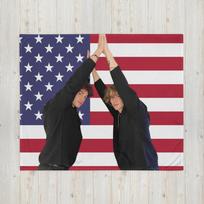 American Flag Vinnie Hacker Noah Beck iconic Wall Tapestry Funny Gift Funny Tapestry Gift For Her Dorm Decor Perfect Gift 100X70CM brown