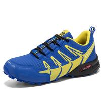 Men's Outdoor Hiking Shoes Waterproof Non-slip All-terrain Sports Shoes Hiking Camping Tactical Training Shoes Cycling Shoes 44 blue