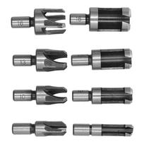 8Pcs Wood Plug Drill Bit Cutter Carbon Steel Industrial Barrel Claw Type Durable Wood Cutter for Electric Drill