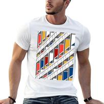 Architecture illustration le corbusier T-Shirt Comfortable Basic Crew Neck Tee M white