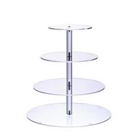 3/4/5 pakopų desertų padėklas Nuimamas dizainas Tortų serviravimo stovas Desertų padėklas 4 Tier white
