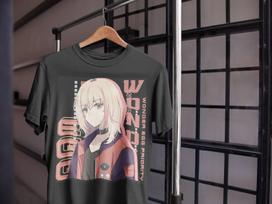 rika wonder egg priority anime japan style tshirt unisex famous design women and men tee vintage 120 black
