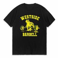 Westside Barbell print Graphic T-Shirt summer casual Loose Tee vintage anime clothes funny O-ne XXL yellow