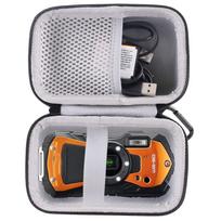 WAIYUJP compatible carrying case for PENTAX digital cameras WG-8/WG-90/RICOH WG-7/WG-6/WG-80/WG-70 (Gray) pilka spalva