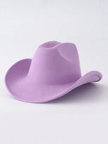 Men's and women's soft felt western cowboy hats, simple light board casual hats, fashionable European and American style jazz hats M（56-58cm） pink