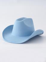 Men's and women's soft felt western cowboy hats, simple light board casual hats, fashionable European and American style jazz hats M（56-58cm） gray