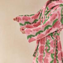 New Classic Tulip Series Hooded Parent-Child Bathrobe: Absorbent Hotel & Home Style pink