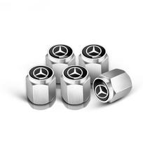 Benz amg 5Pcs Car Tire Valve caps Emblem Metal Cap Case For Mercedes Benz B/C/E/S Class A Class C200L GLC GLE CLA  Car Styling Accessory