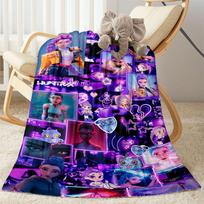 Andrea's K-pop Demon Hunters Blanket Warmthful Decor Great for Seaside Bed Chair for All Seasons Modern Perfect Gift for Relatives and Friends 80cmx120cm