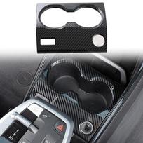 For BMW X1 U11  2024 2025 / IX1 -2025 Car Accessories ABS Carbon Fiber Style Interior Front Water Cup Holder Cover Trim left hand drive gray