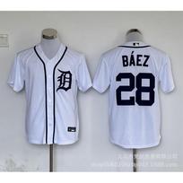Unisex MLB Detroit Tigers Baseball Jersey Cap With Embroidered Baez 28 Cabrera 24 Sport Fan Hat Small white