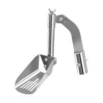 1Pcs Aluminum Alloy Gutter Cleaning Shovel Garden Roof Wedge Gutter Cleaning Scoop Home Roof Dirt Debris Cleaning Tool gray