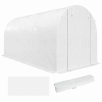 Greenhouse Foil 4 X 2 M Waterproof Garden Foil With Door 8 Windows UV Protection Tear Resistant Polyethylene Only Foil White